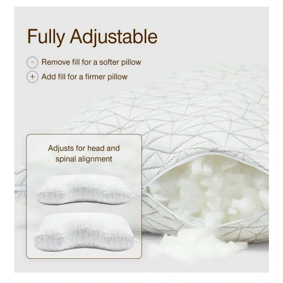White Extra Oomph Memory Foam Pillow - Picture 3 of 11